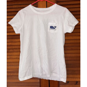 Vineyard Vines Women's T-Shirt White American Flag Whale Patriotic Size Small